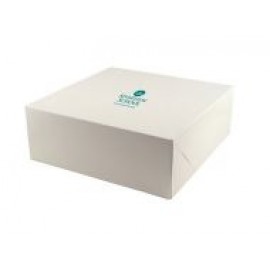 White Gloss Gift Box (14"x14"x5") Custom Imprinted