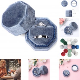 Logo Branded Velvet Ring Box  Logo Branded Velvet Ring Box
