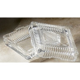 Crystal Square Jewelry Box (3.75") Custom Imprinted