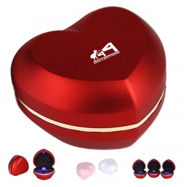 Custom Imprinted Heart-Shaped Led Light Jewelry Box