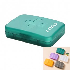 Custom Imprinted Moisture Proof Six Compartment Pill Dispenser Box