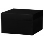 Custom Imprinted Black Deluxe Gift Box w/ Lid - 8 x 8 x 5