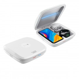 4 In 1 UV Light Sterilizer Box w/ Wireless Charger Custom Printed  4 In 1 UV Light Sterilizer Box w/ Wireless Charger Custom Printed