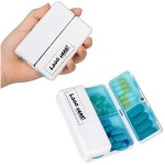 Logo Branded Folding Magnet Pill Box Travel Portable Partition Pill And Vitamin Storage Box For 7 Days A Week
