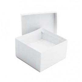 White Krome Jewelry Box (3 1/2" x 3 1/2" x 2") Custom Printed  White Krome Jewelry Box (3 1/2" x 3 1/2" x 2") Custom Printed