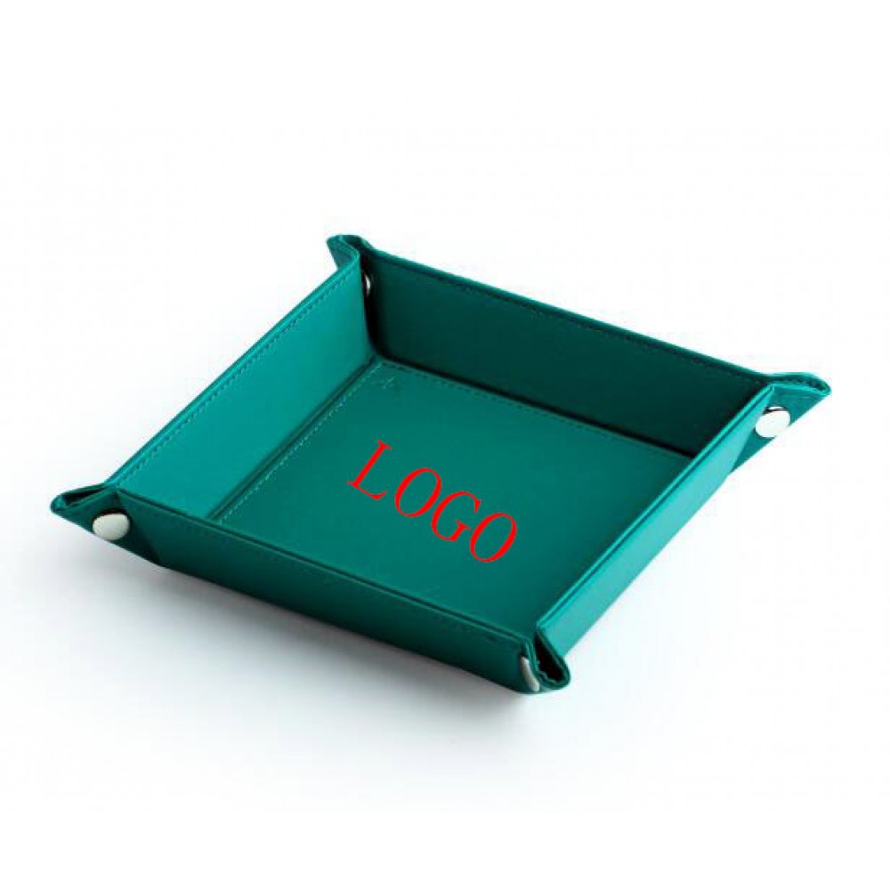 Custom Imprinted PU Leather Jewelry Catchall Storage Tray Custom Imprinted PU Leather Jewelry Catchall Storage Tray