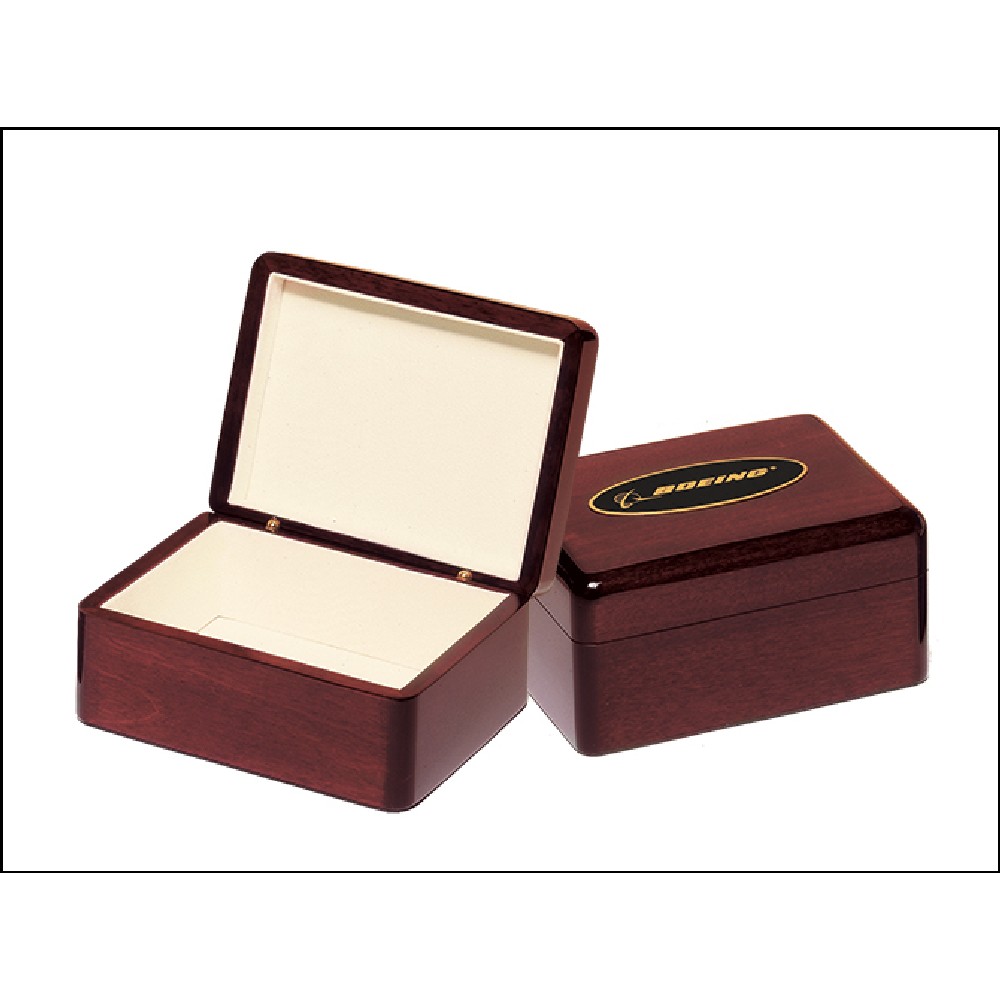 Rosewood Piano Finish Jewelry Box (5 5/8"x4 3/8" deep x 2.25") Custom Printed