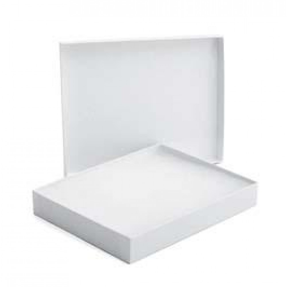 Custom Printed White Krome Jewelry Box (7" x 5 1/2" x 1")