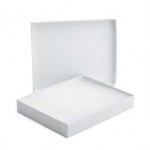 Custom Printed White Krome Jewelry Box (7" x 5 1/2" x 1")