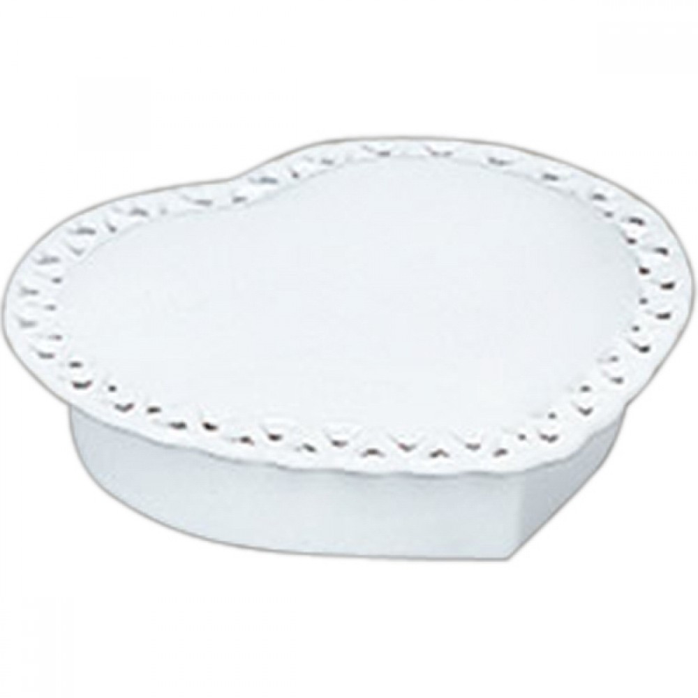 Custom Imprinted Porcelain Heart Shape Box w/ Openwork Edge Custom Imprinted Porcelain Heart Shape Box w/ Openwork Edge