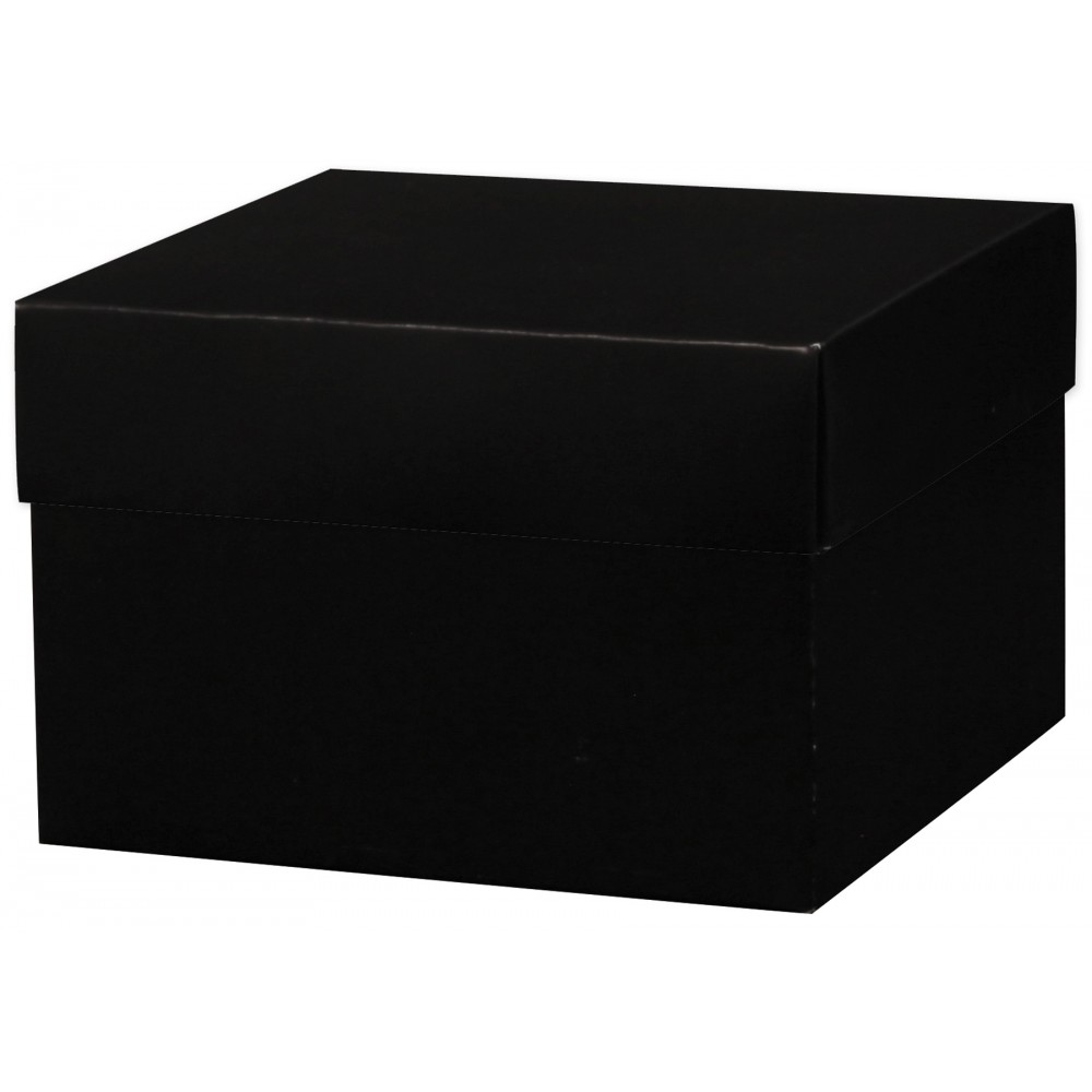 Custom Printed Black Deluxe Gift Box w/ Lid - 6 x 6 x 4 Custom Printed Black Deluxe Gift Box w/ Lid - 6 x 6 x 4