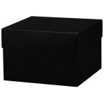 Custom Printed Black Deluxe Gift Box w/ Lid - 6 x 6 x 4