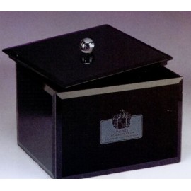 Custom Printed Black Glass Jewelry Box