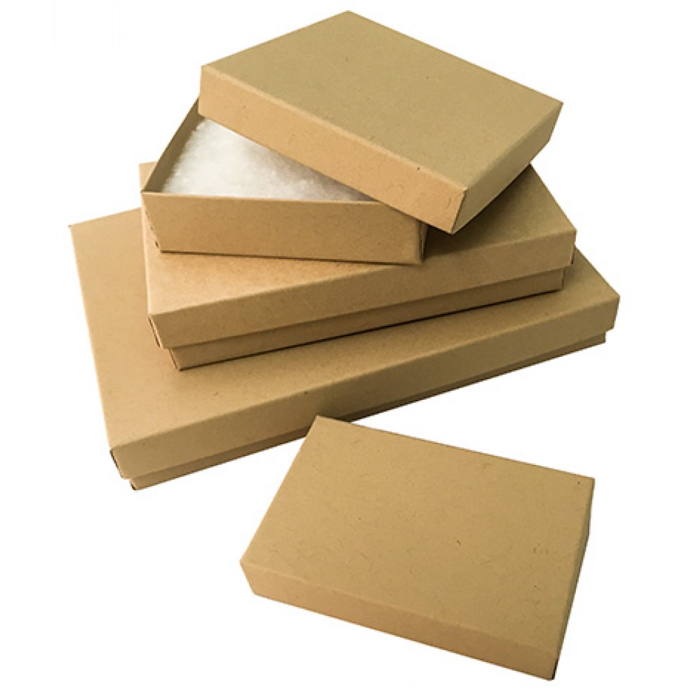 Eco Light Brown Kraft Fiber Filled Jewelry Box (8"x5 1/2"x2") Custom Printed Eco Light Brown Kraft Fiber Filled Jewelry Box (8"x5 1/2"x2") Custom Printed