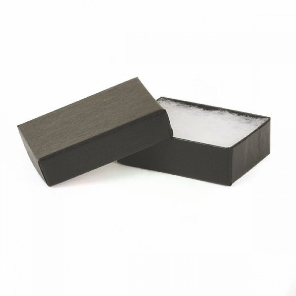 Black Embossed Jewelry Box (2" x 1 1/2" x 5/8") Custom Printed