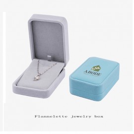 Logo Branded Rounded velvet jewelry box wholesale Big pendant box box