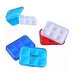 6 Compartments Square Medicine Storage Box Custom Printed
