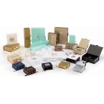 Logo Branded Luxe Ribbon Jewelry Boxes (3 1/2"x 3 1/2"x 1 1/2")