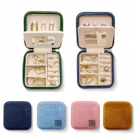 Plush Velvet Travel Jewelry Box Organizer Custom Imprinted  Plush Velvet Travel Jewelry Box Organizer Custom Imprinted