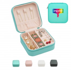 PU Leather Small Travel Jewelry Case Box Custom Imprinted