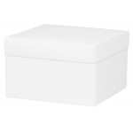 Custom Printed White Deluxe Gift Box w/ Lid - 8 x 8 x 5