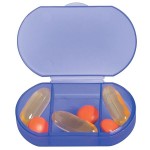 Custom Imprinted Frosted Three Compartments Mini Pill Box