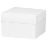 Custom Imprinted White Deluxe Gift Box w/ Lid - 6 x 6 x 4