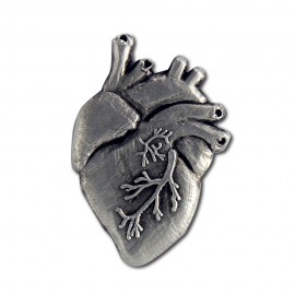 Anatomical Heart Lapel Pin Custom Printed