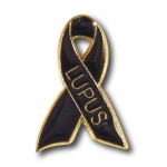 Logo Branded Lupus Awareness Ribbon Lapel Pin