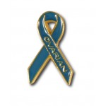 Ovarian Cancer Awareness Ribbon Pin Custom Imprinted