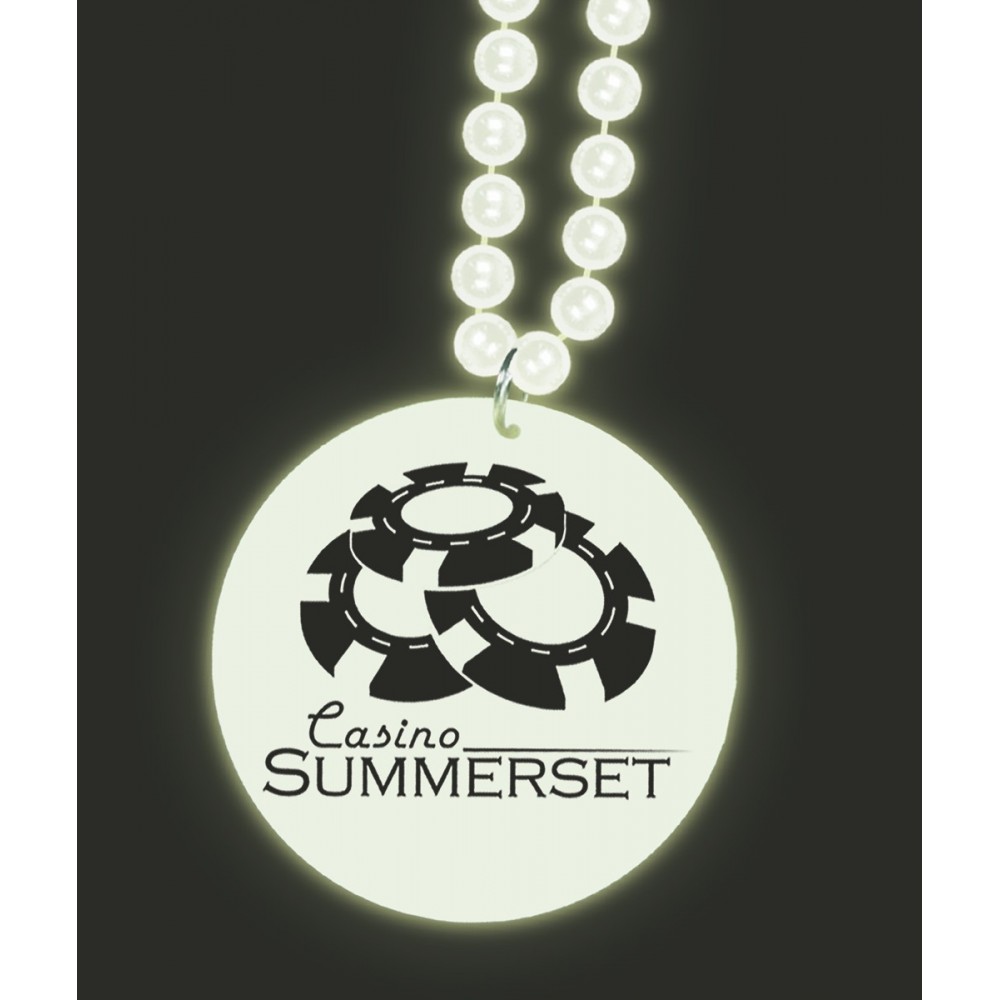 Custom Printed Glow-in-the-Dark Beads w/ a Custom Direct Pad Print Custom Printed Glow-in-the-Dark Beads w/ a Custom Direct Pad Print