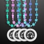 Custom Printed Winter Princess Snowflake Beads with Medallion (NON-Light Up) - Domestic Print