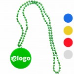 Custom Printed Custom Mardi Gras Beads with 2.6" Medallion