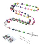 Handmade Iridescent Rosary Beads Custom Imprinted