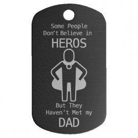 Anodized Aluminum Black G.I. Tags, Engraved, 1" x 2" Custom Imprinted  Anodized Aluminum Black G.I. Tags, Engraved, 1" x 2" Custom Imprinted