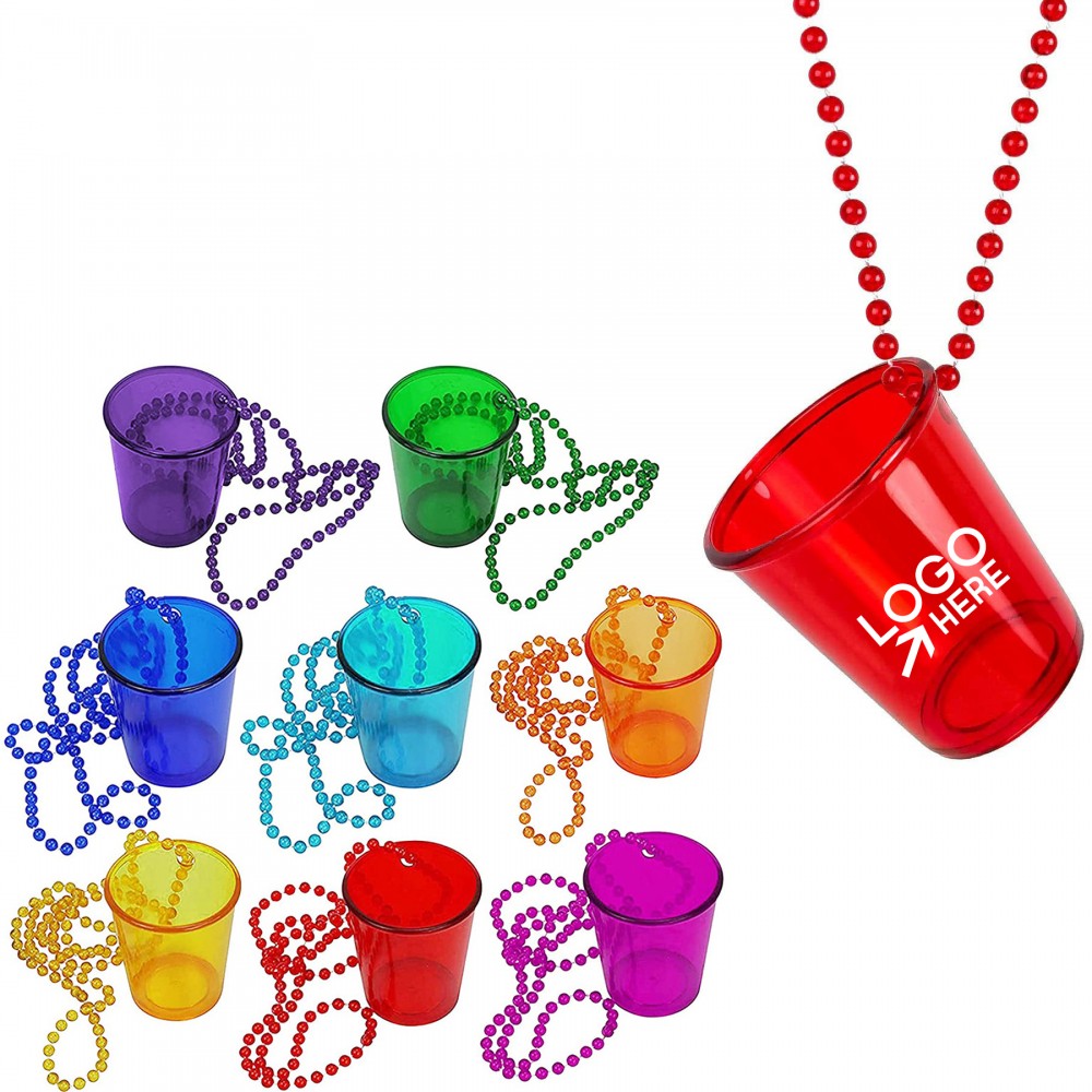 Shot Glass Bead Necklace Custom Imprinted
