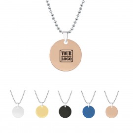 Custom Imprinted Stainless Steel Bead Necklaces