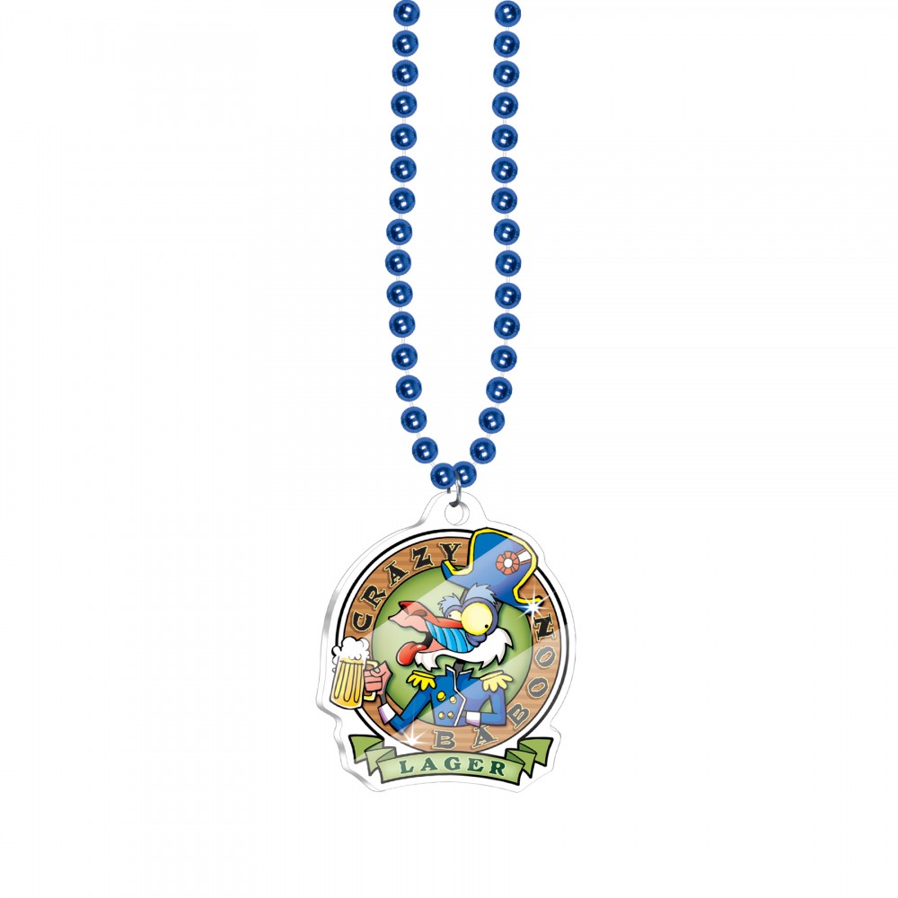 Beads w/A Custom Shaped Gloss Finish Medallion Custom Imprinted Beads w/A Custom Shaped Gloss Finish Medallion Custom Imprinted