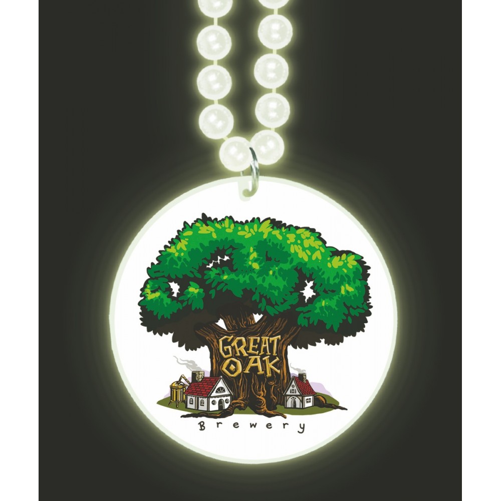 Glow-in-the-Dark Beads w/ a Custom Printed Decal Custom Imprinted Glow-in-the-Dark Beads w/ a Custom Printed Decal Custom Imprinted