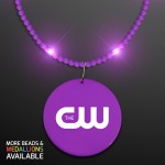 Still-Light Purple Beads with Medallion - Domestic Print Custom Imprinted