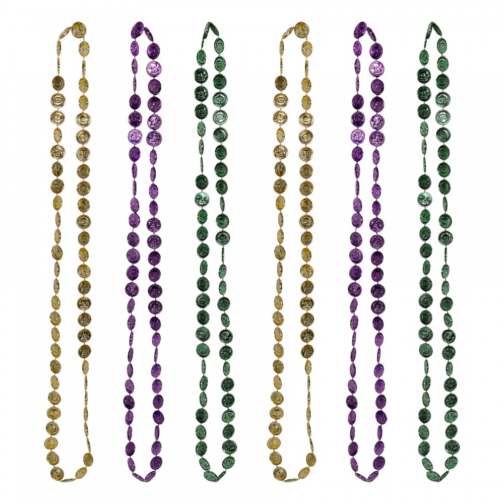 Mardi Gras Coin Beads Custom Imprinted Mardi Gras Coin Beads Custom Imprinted