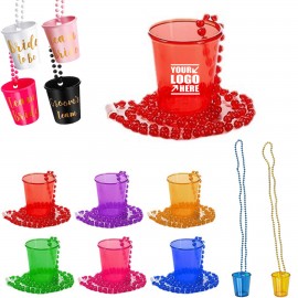 2 Oz Party Beaded Necklace Cups Logo Branded
