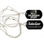 Logo Branded Dog Tag w/ 24" Beaded Neck Chain