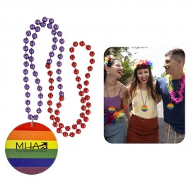 Logo Branded Rainbow Medallion Beads
