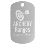 Custom Imprinted Anodized Aluminum Silver G.I. Tags, Engraved, 1" x 2"