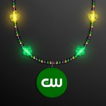 Light Up Fleur de Lis Jewelry with Green Medallion - Domestic Print Custom Printed