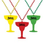 Logo Branded Margarita Glass Medallion Beads