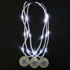 Custom Printed Custom Light Up Pendant Bead Necklace