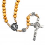 Solid Wood Rosary Logo Branded