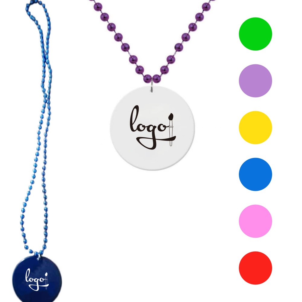 Custom Printed Mardi Gras Beads Necklaces